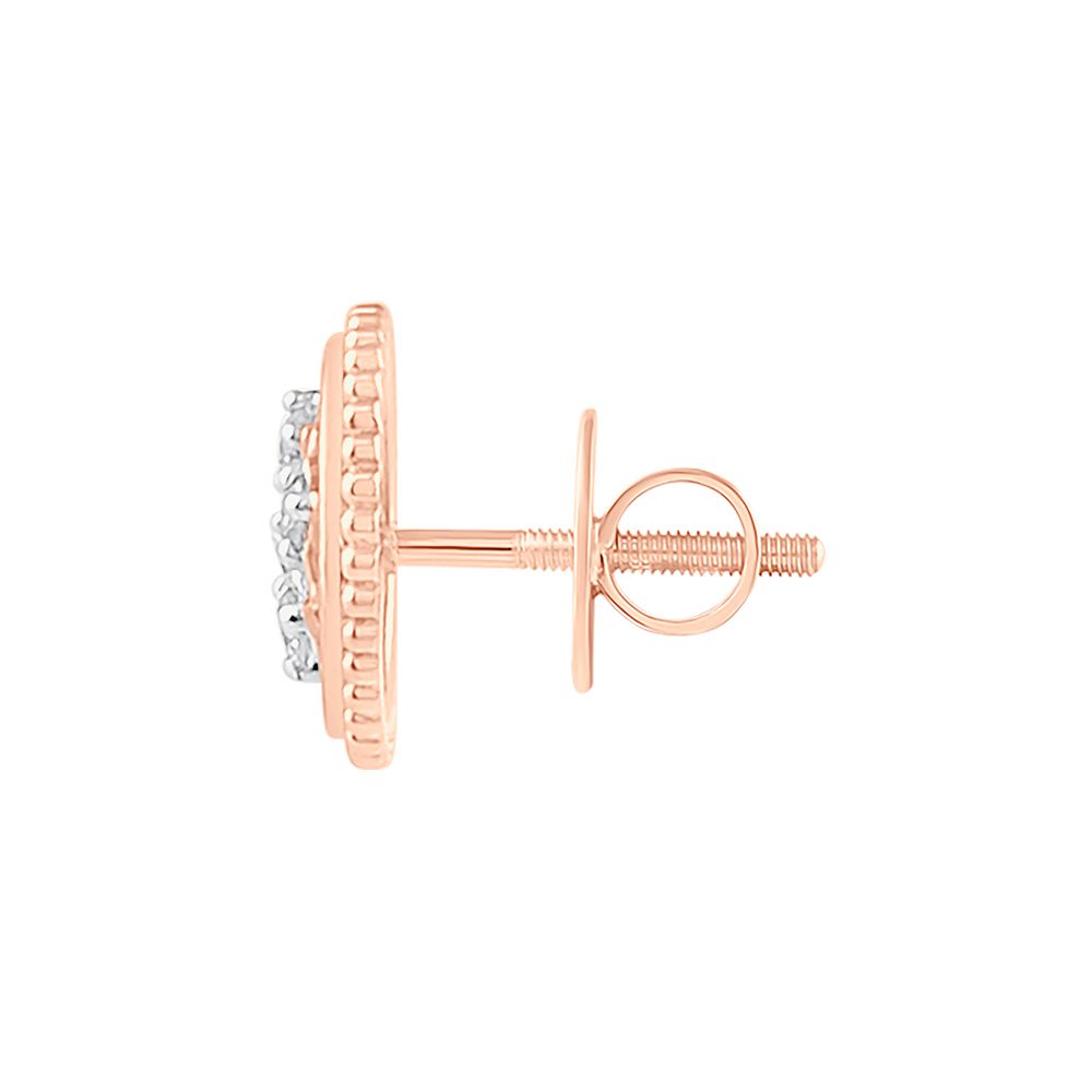 Glinting Rose Gold Diamond Earrings-Earrings-OER23141-D900X0C