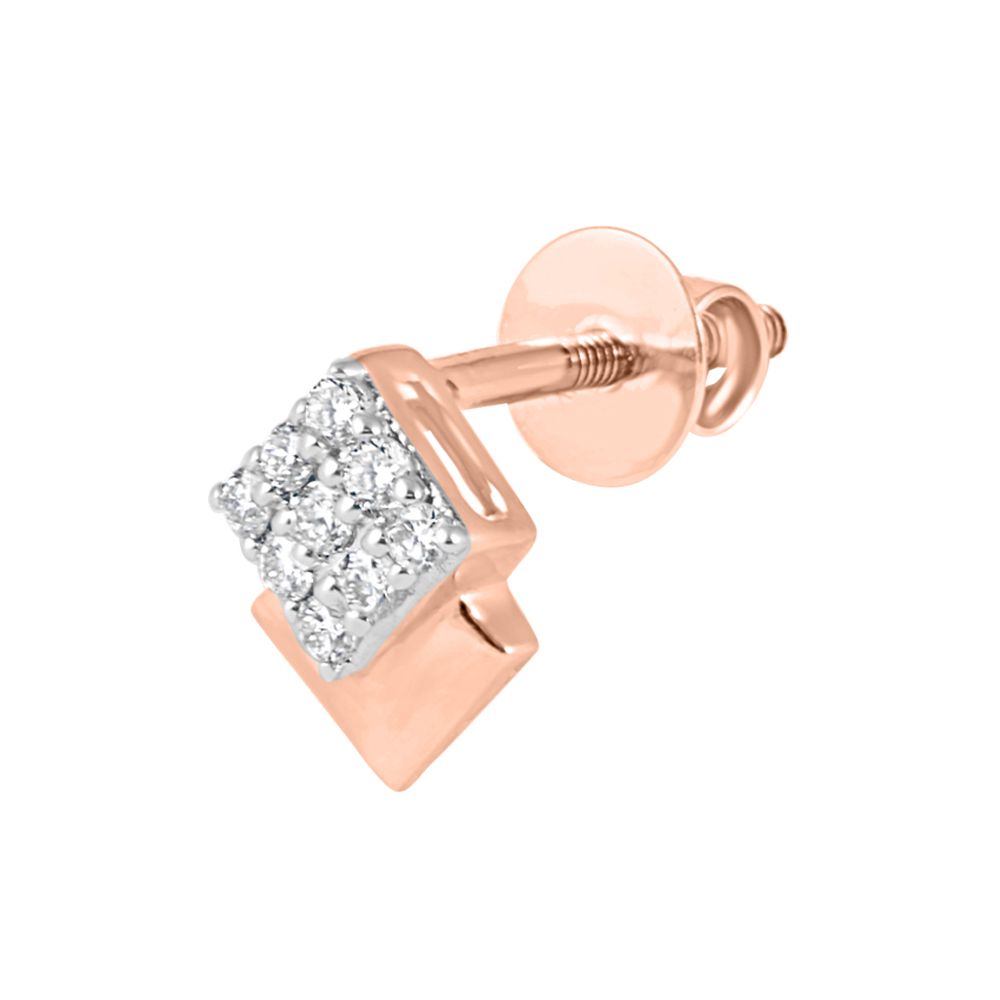 Effortless Elegance Diamond Rose Gold Earrings-Earrings-OER23147-D900X0C