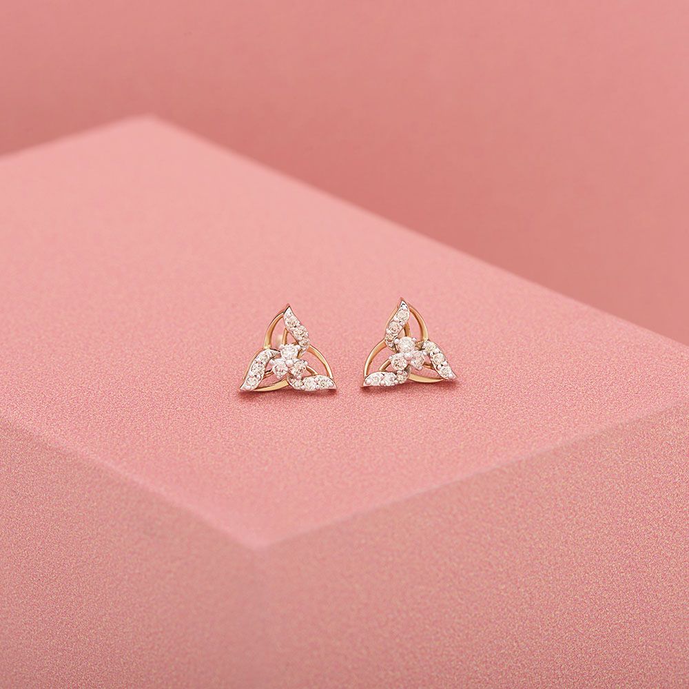 Pure Sparkle Diamond Stud Earrings-Earrings-OER23150-D900X0C