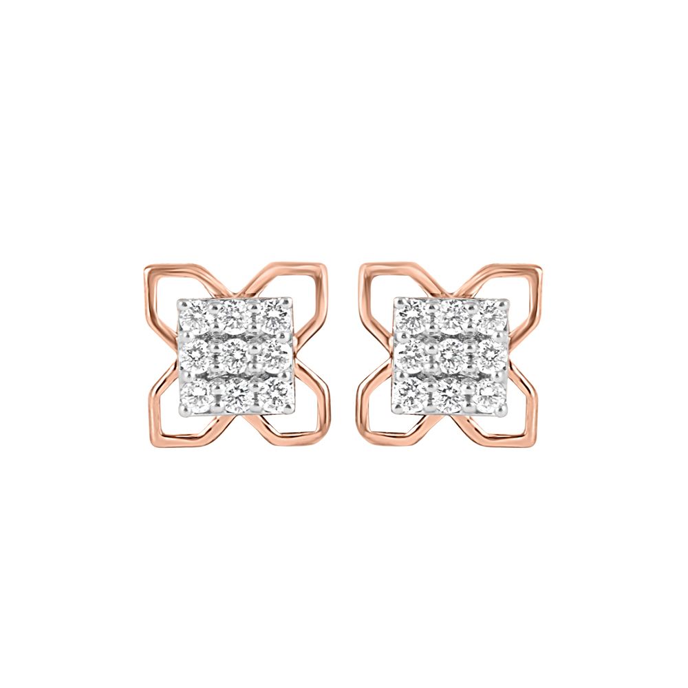Everyday Elegance Diamond Rose Gold Earrings-Earrings-OER23155-D900X0C