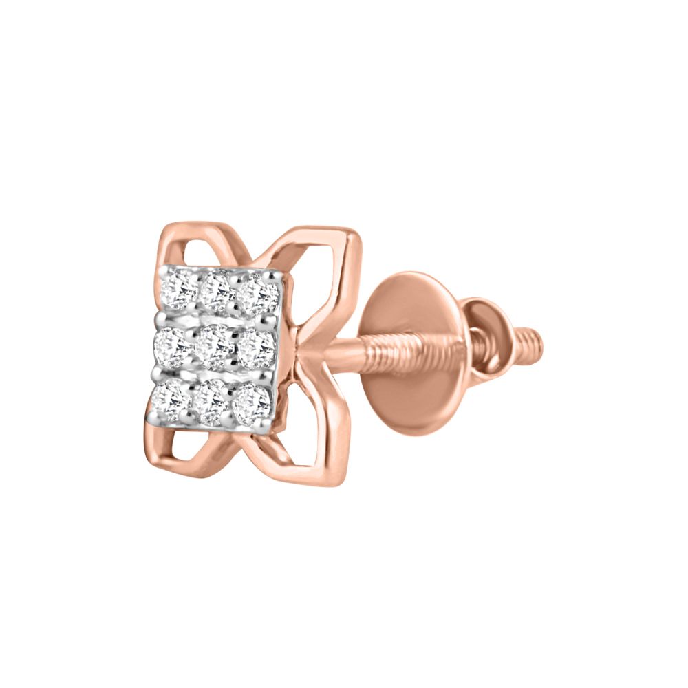 Everyday Elegance Diamond Rose Gold Earrings-Earrings-OER23155-D900X0C