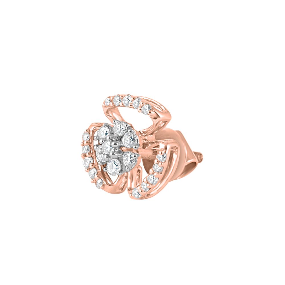 Glittering Grace Diamond Rose Gold Earrings-Earrings-OER23164-D900X0C