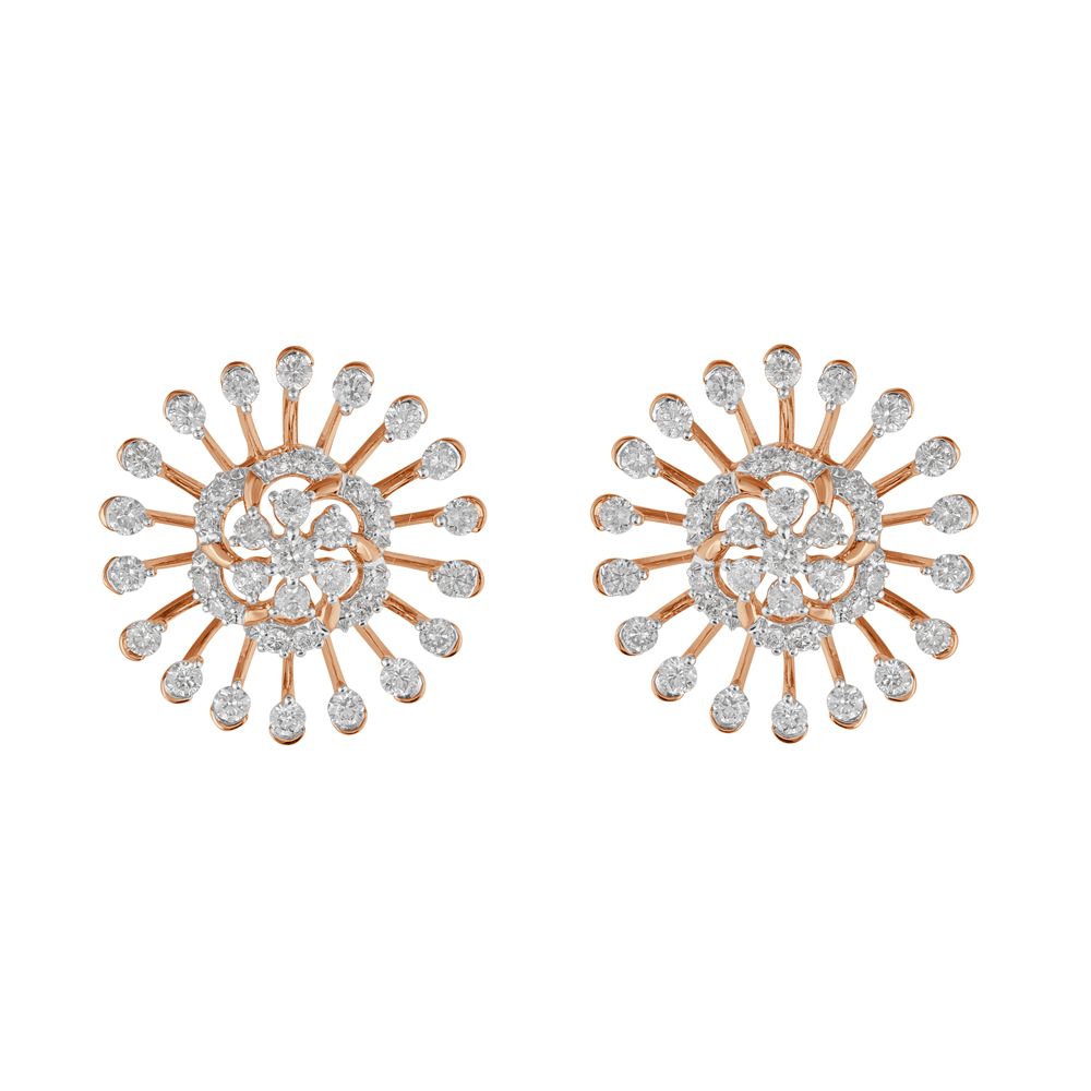 Elegant Nakshatra Diamond Earrings-Earrings-OER23I01-D400X0B