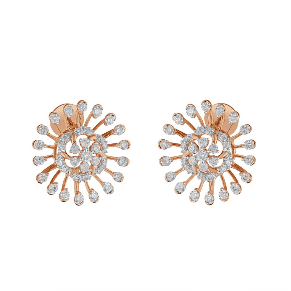 Elegant Nakshatra Diamond Earrings-Earrings-OER23I01-D400X0B