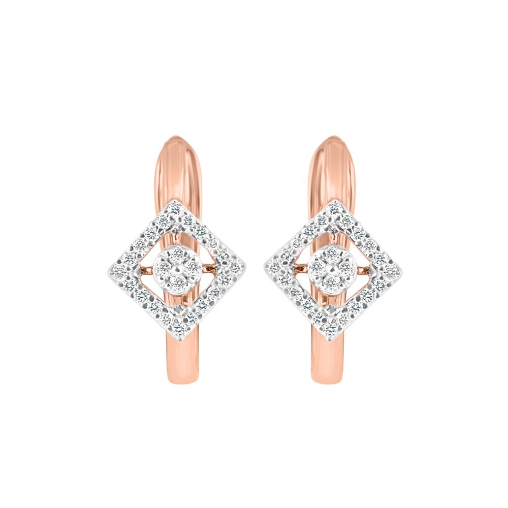 Enchanting Diamond Rose Gold Earring-Earrings-OER23I03-D900X0C