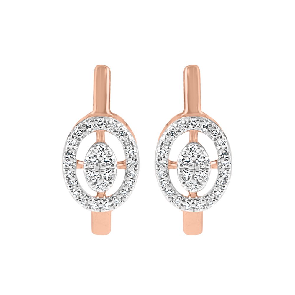 Majestic Diamond Rose Gold Earring-Earrings-OER23I04-D900X0C
