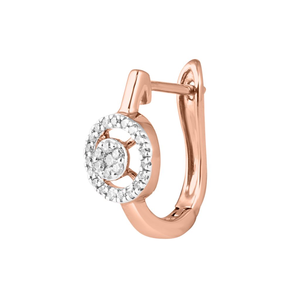 Graceful Diamond Rose Gold Earring-Earrings-OER23I05-D900X0C