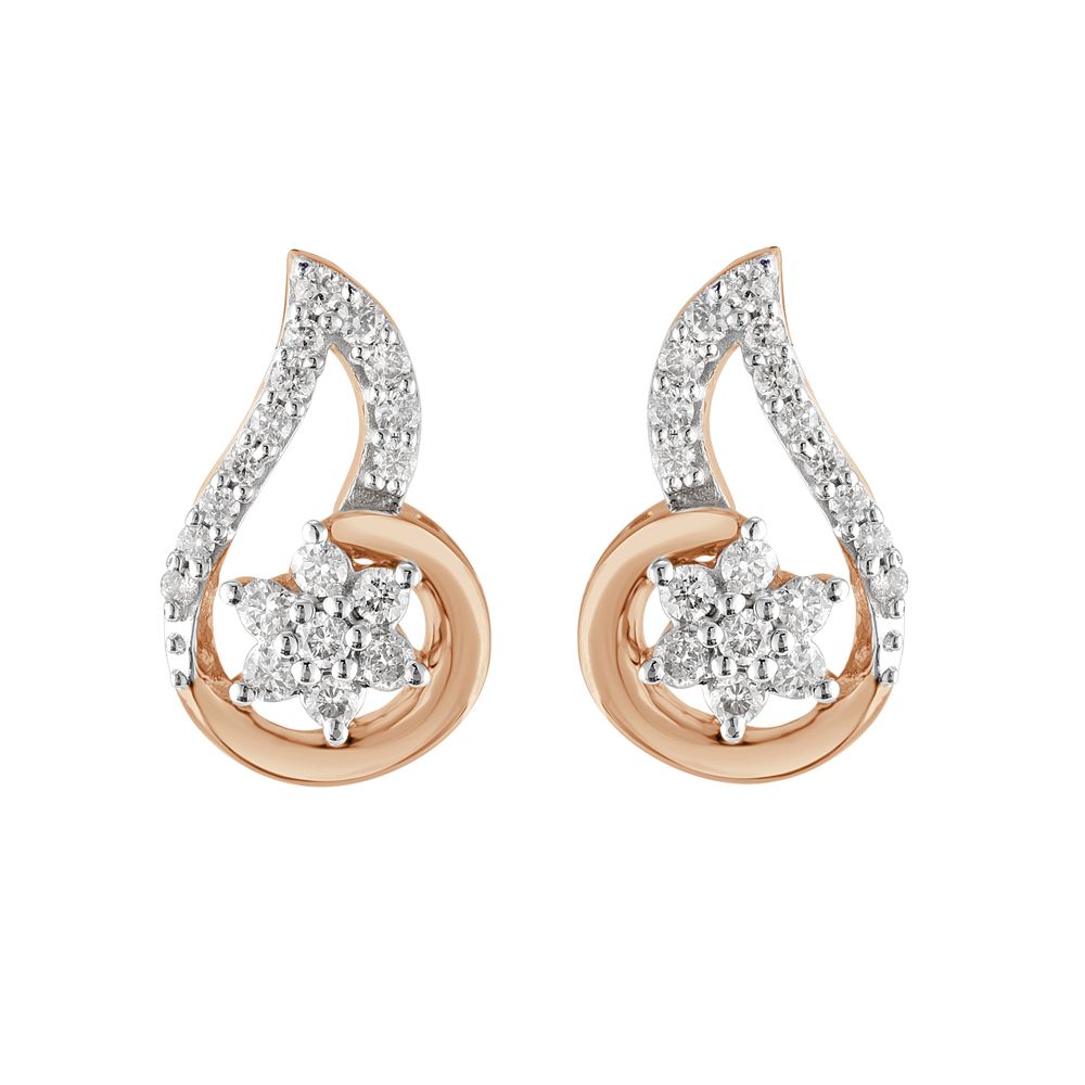 Delicate Nakshatra Diamond Studs-Earrings-OER23I13-D400X0C