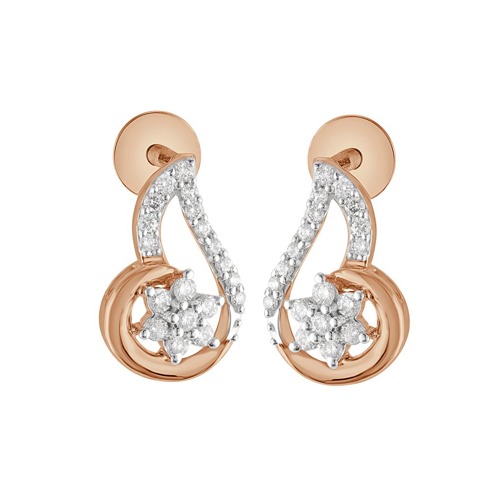 Delicate Nakshatra Diamond Studs-Earrings-OER23I13-D400X0C