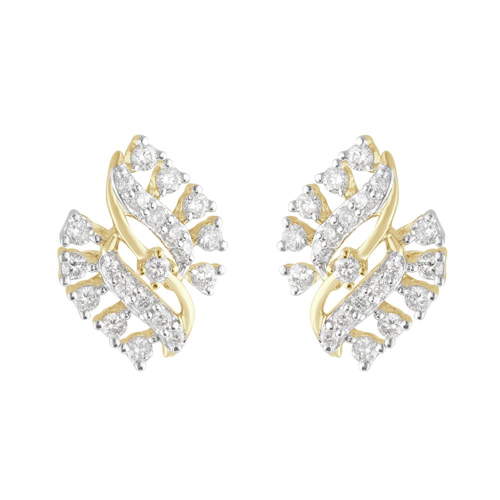 Exquisite Platinum Diamond Earring-Earrings-OER23I21-D400R0C