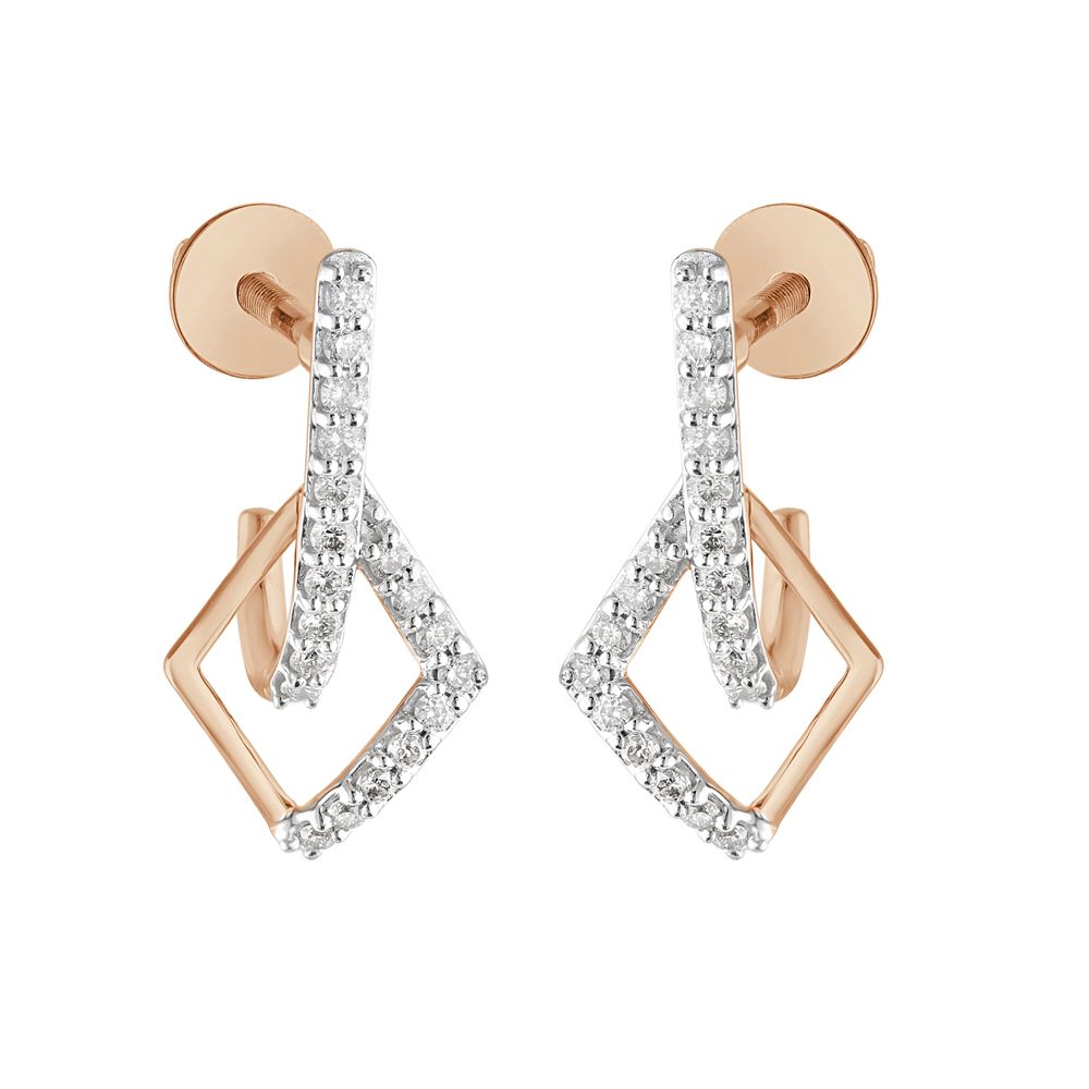 Minimalist Geometric Design Diamond Studs-Earrings-OER23I23-D400X0C