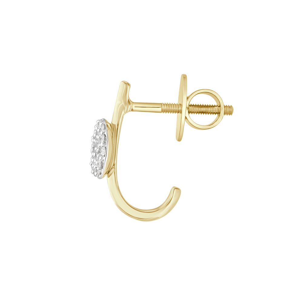 Alluring Yellow Gold and Diamond Earrings-Earrings-OER23I24-D400R0C