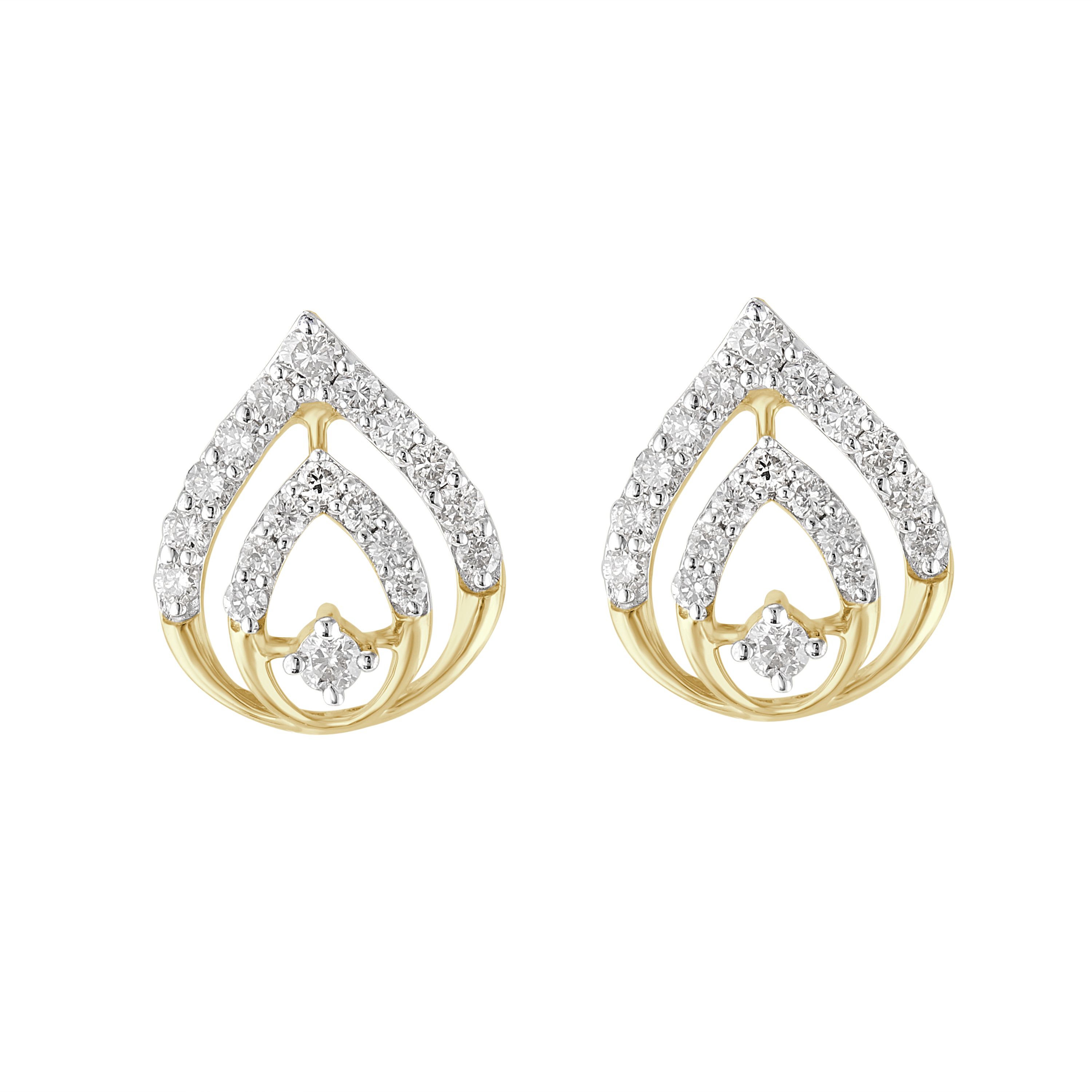 Compelling Drop Diamond Studs-Earrings-OER23I29-D400R0C