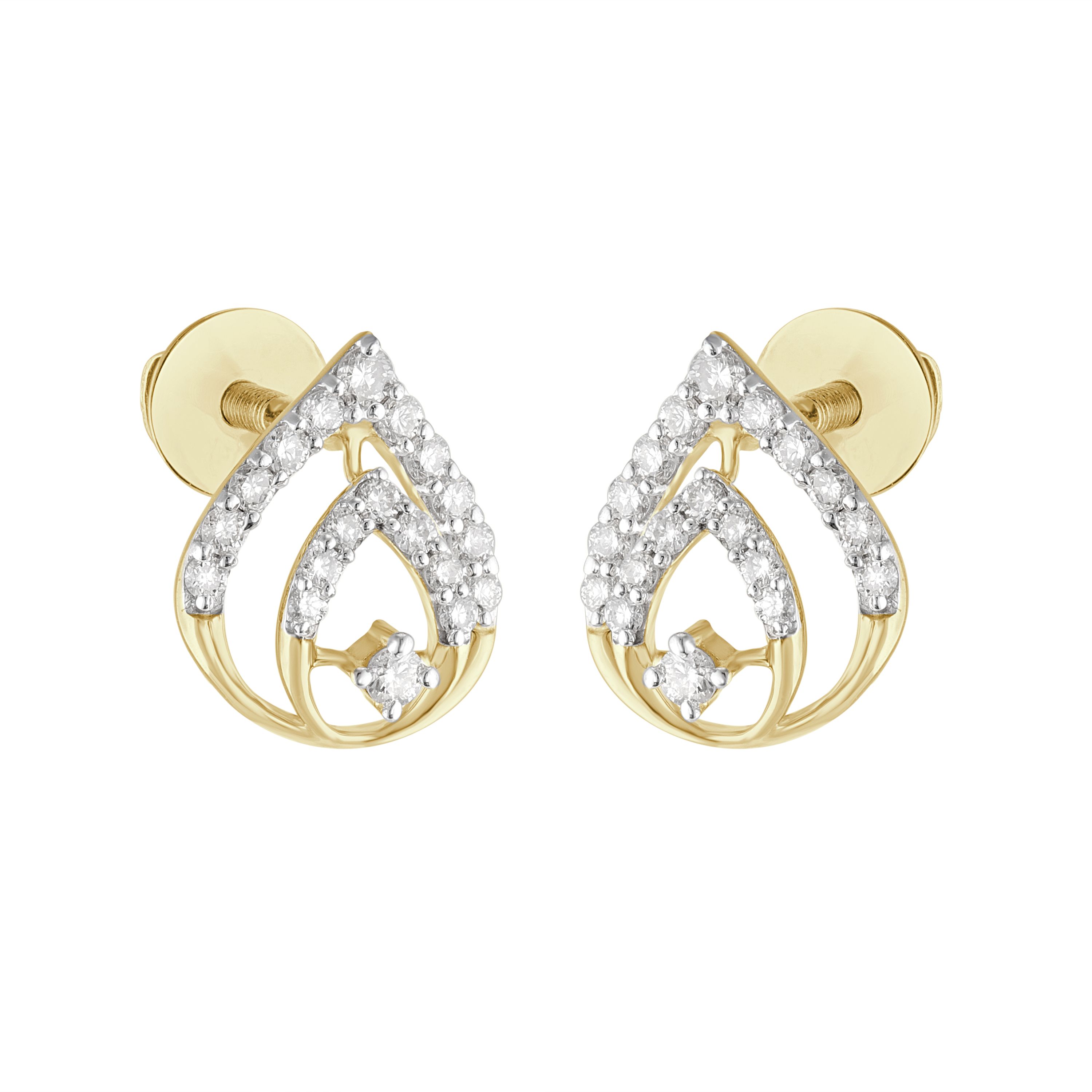 Compelling Drop Diamond Studs-Earrings-OER23I29-D400R0C