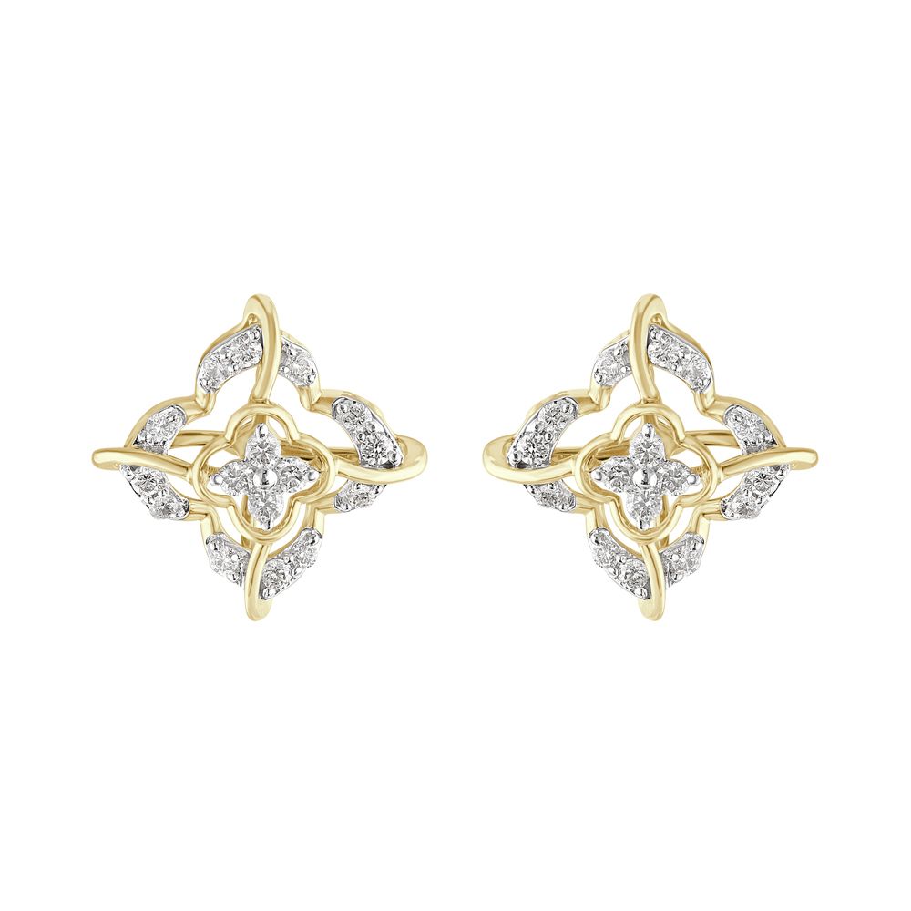 Geometric Rose Gold Studs-Earrings-OER23I30-D400X0C