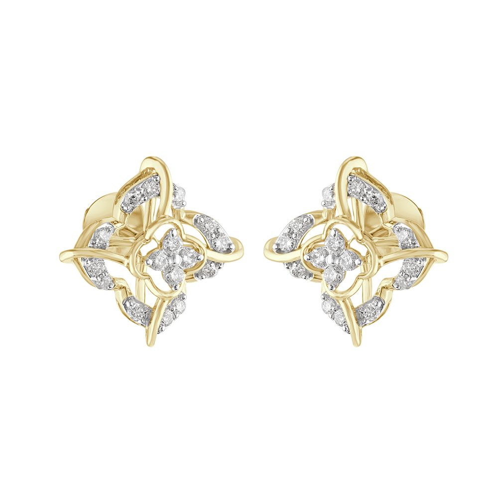 Geometric Rose Gold Studs-Earrings-OER23I30-D400X0C