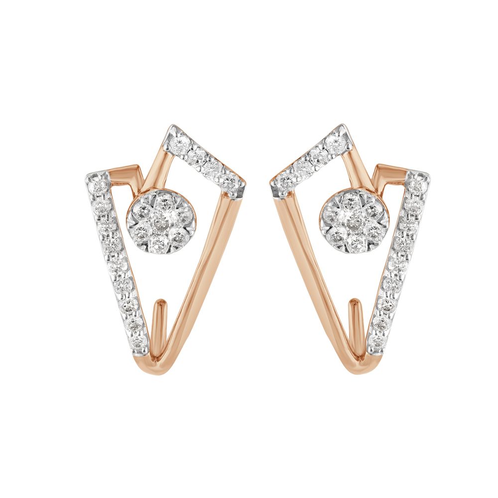 Delicate Triangular Diamond Studs-Earrings-OER23I37-D400X0C
