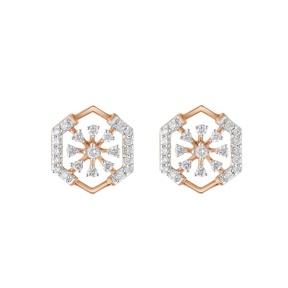 Gleaming Circular Diamond Earrings-Earrings-OER23I43-D400X0C