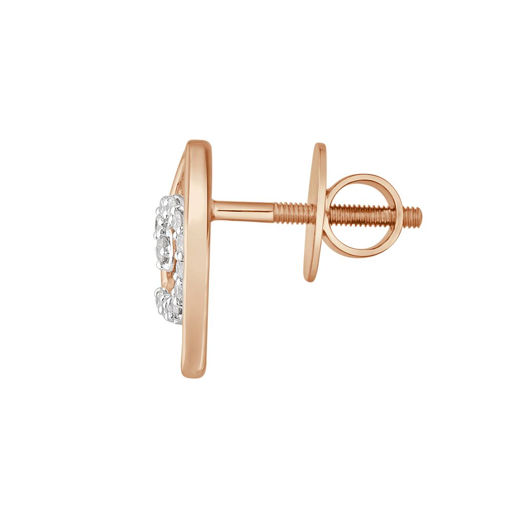Timeless Rose Gold and Diamond Studs Earring-Earrings-OER23I47-D400X0C