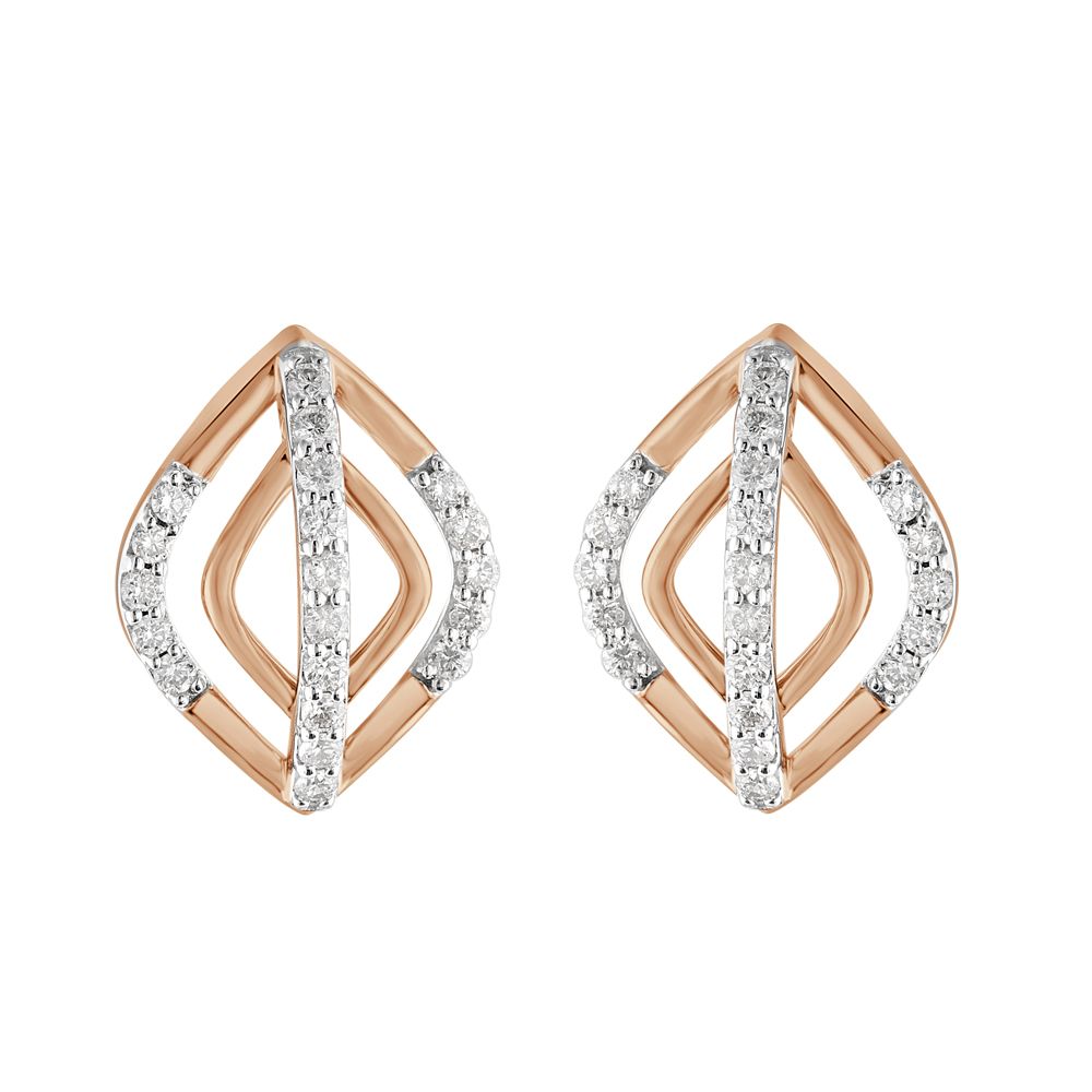 Adorable Geometric Design Diamond Studs-Diamond-OER23I50-D400X0C
