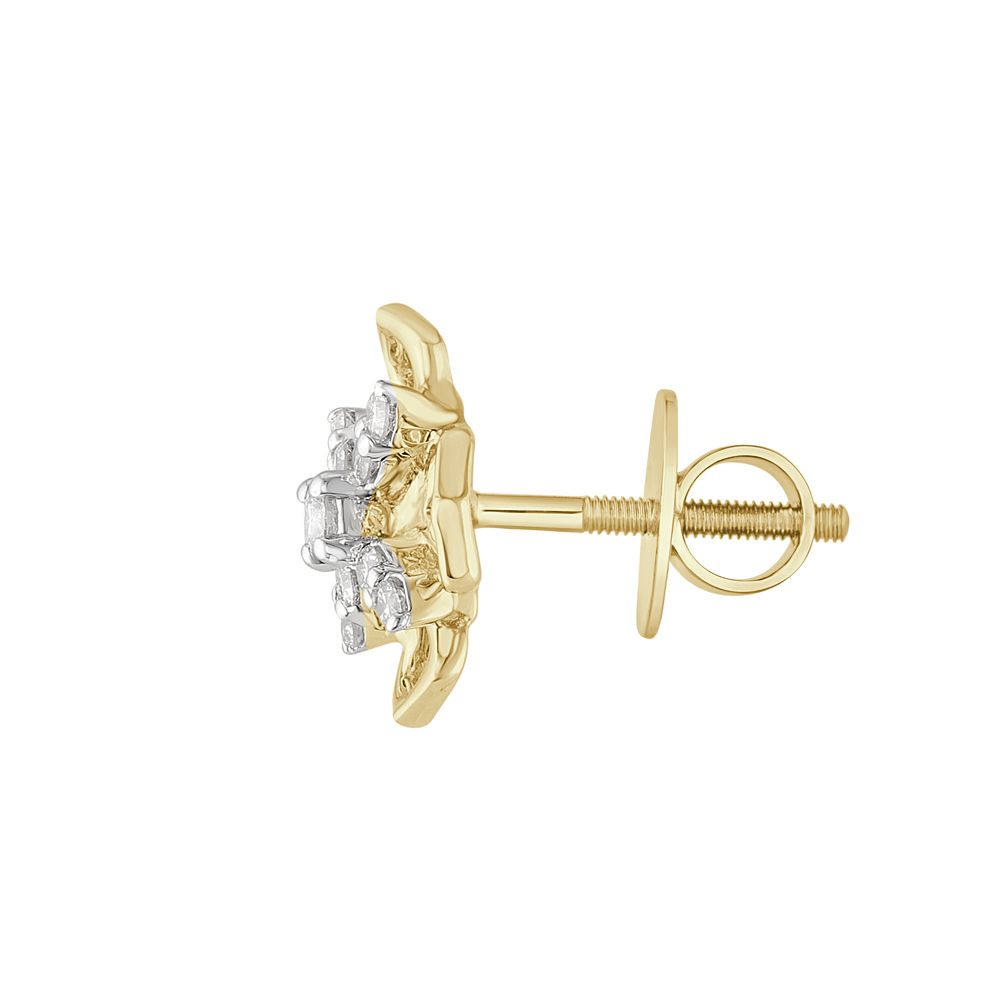 Brilliant Clover Design Diamond Studs-Earrings-OER23I51-D400R0C