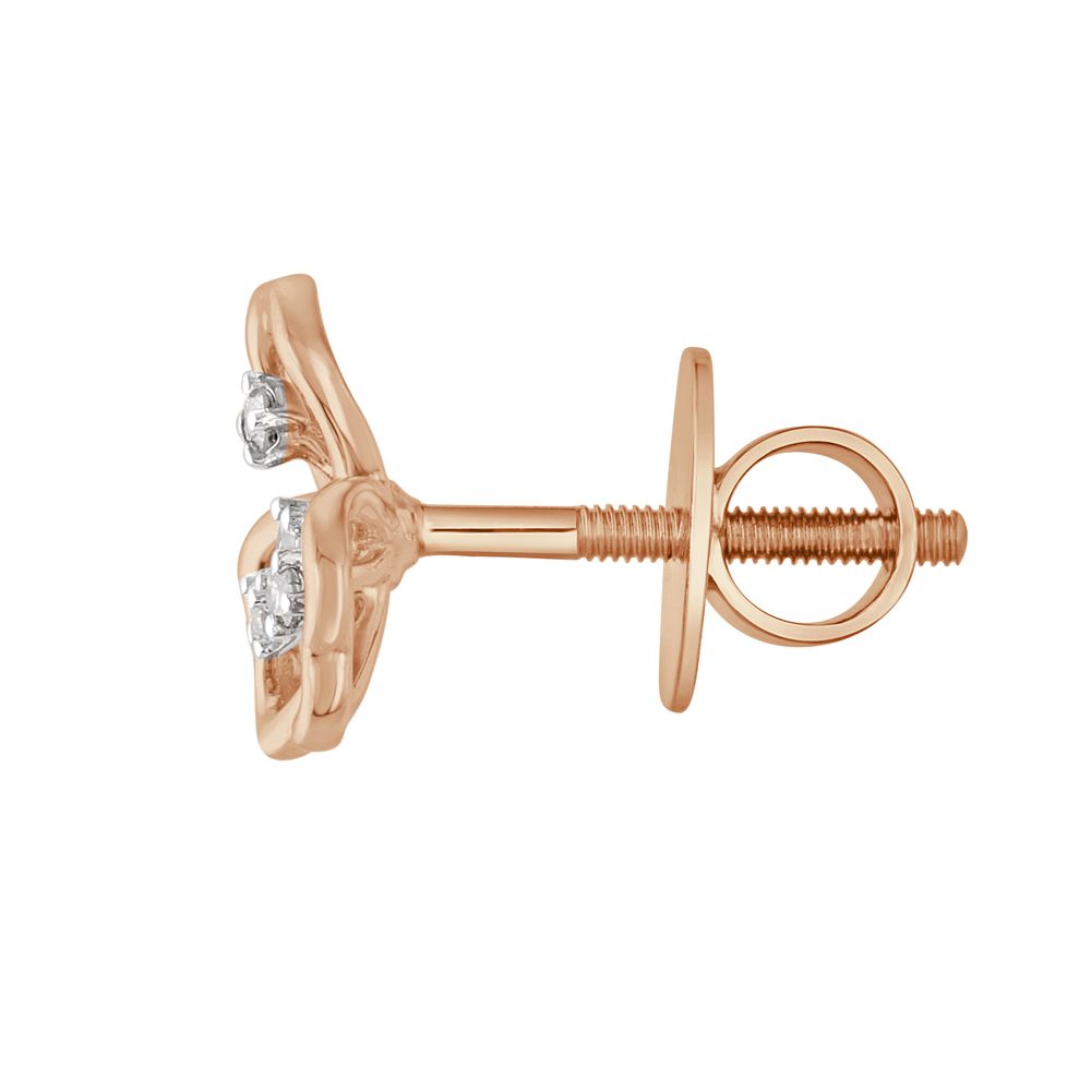 Delicate Clover Design Earrings-Diamond-OER23I54-D900X0C