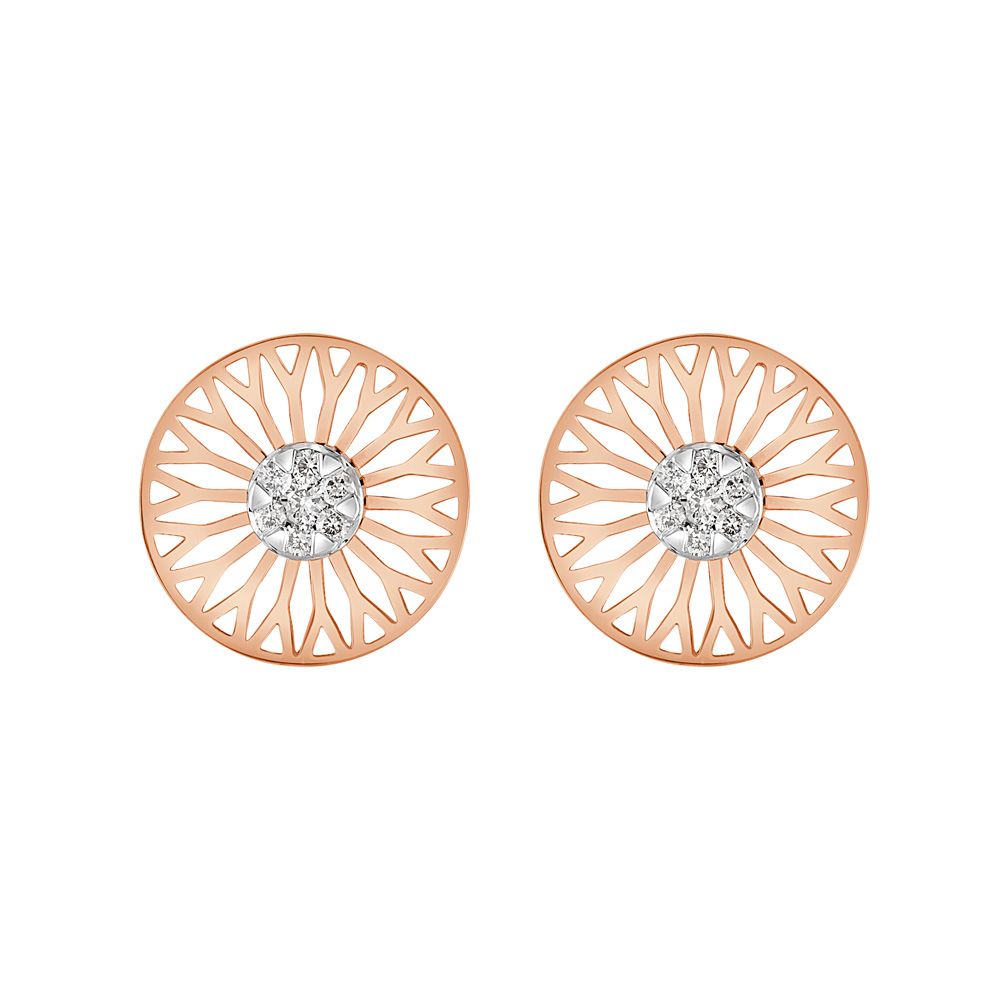 Classy Lattice Pattern Diamond Earrings-Diamond-OER23I57-D900X0C