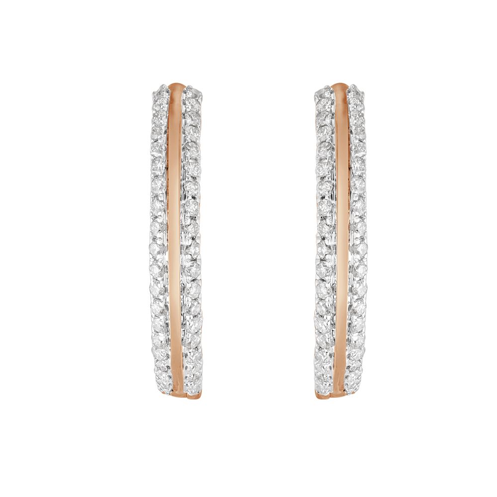 Round Diamond Studded Earrings-Diamond-OER23I61-D900X0C