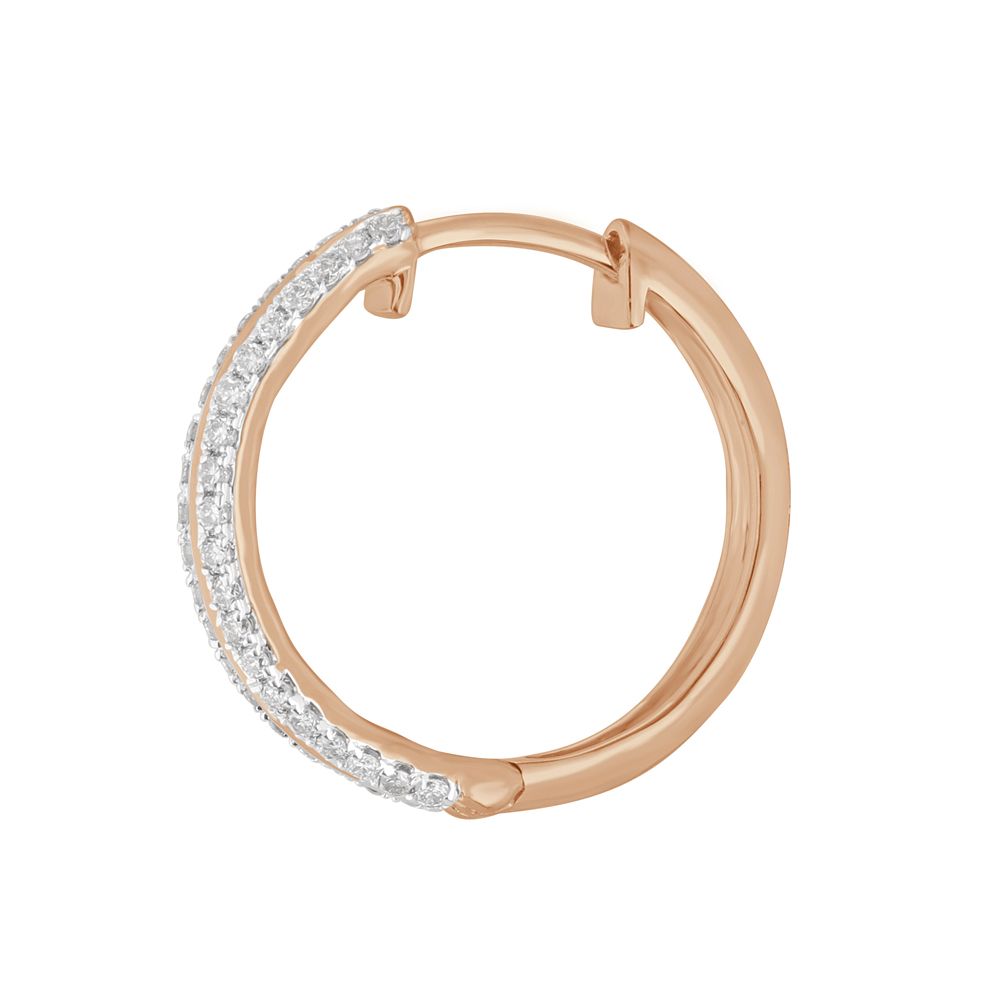 Round Diamond Studded Earrings-Diamond-OER23I61-D900X0C