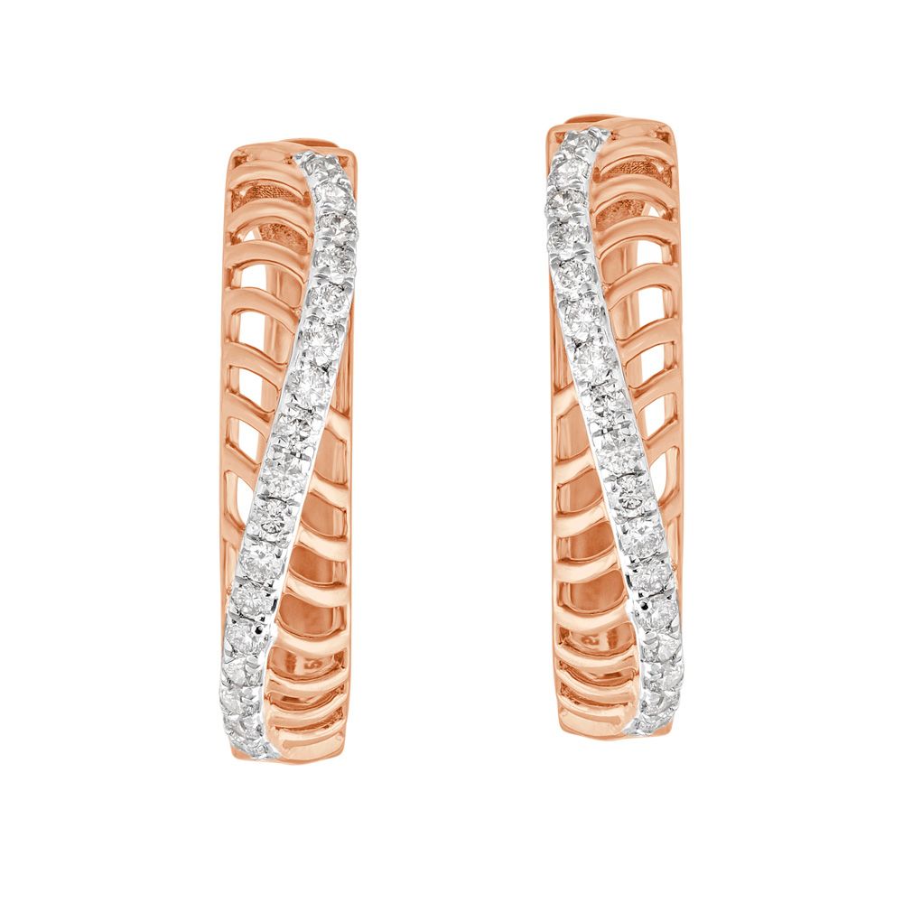 Classic Round Earrings in Rose Gold-Earrings-OER23I73-D900X0C