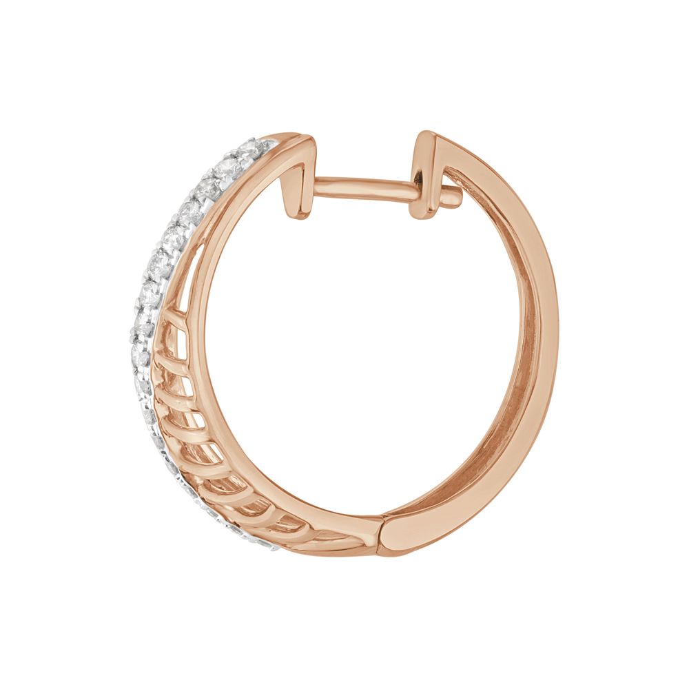 Classic Round Earrings in Rose Gold-Earrings-OER23I73-D900X0C