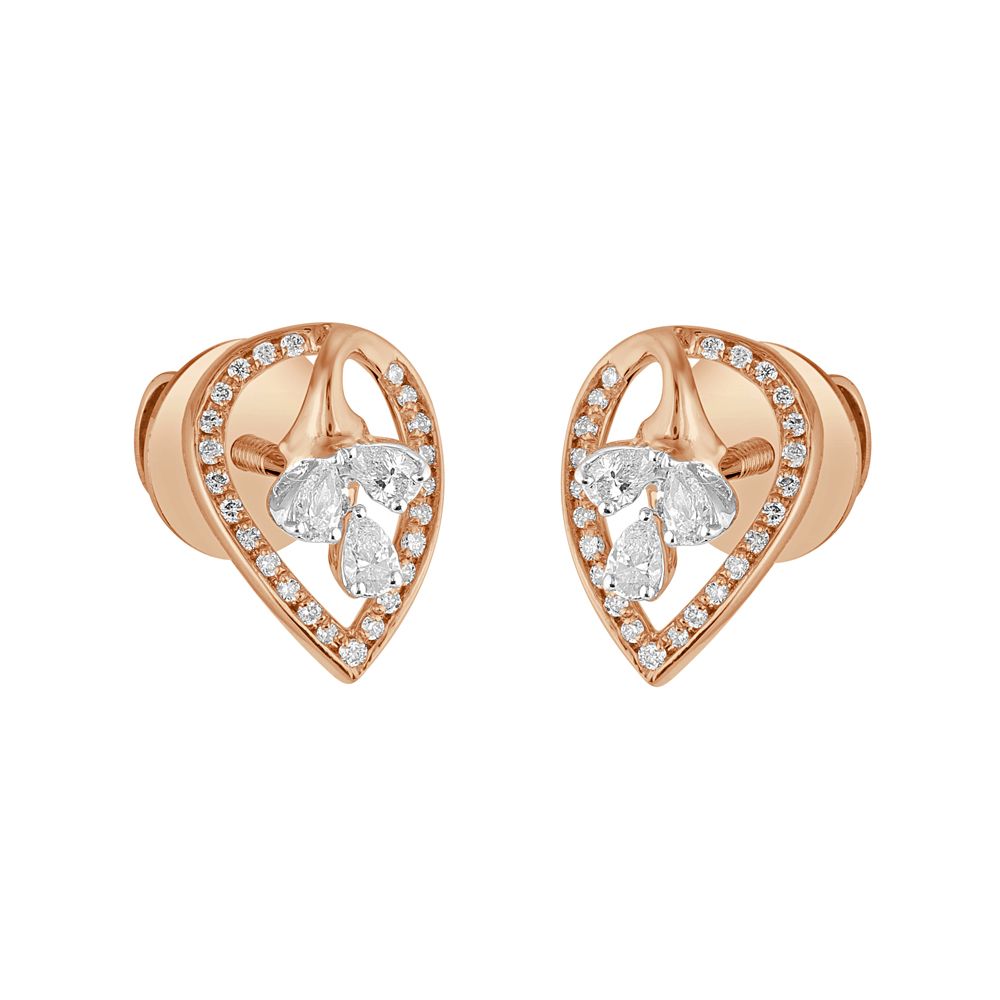 Versatile Leafy Diamond Studs-Earrings-OER23I76-D300X0B