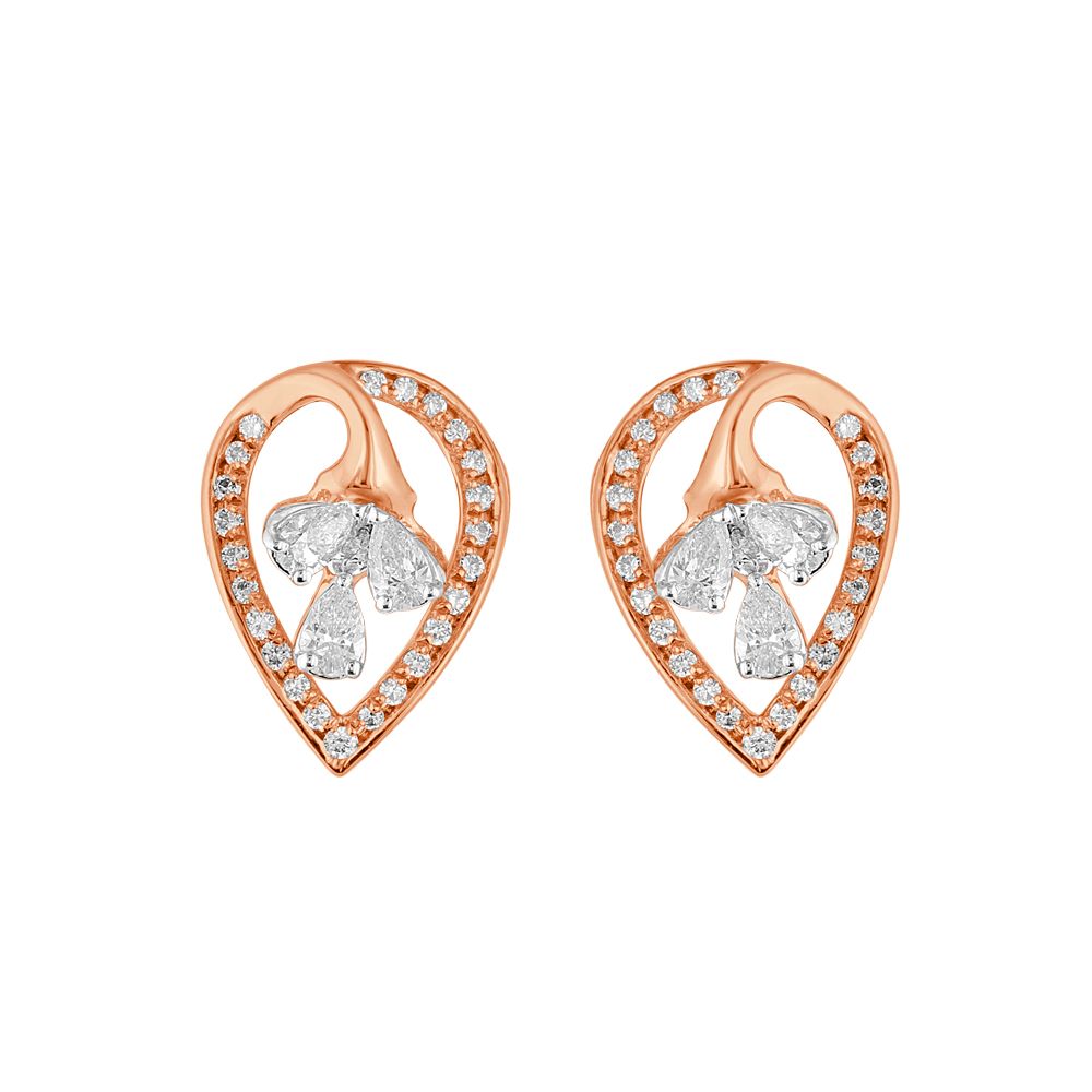 Versatile Leafy Diamond Studs-Earrings-OER23I76-D300X0B
