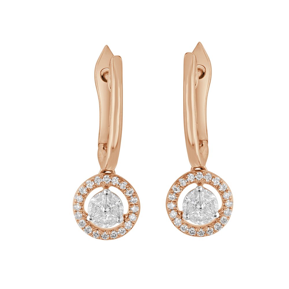 Elegant Diamond Embellished Earrings-Earrings-OER23I79-D300X0B