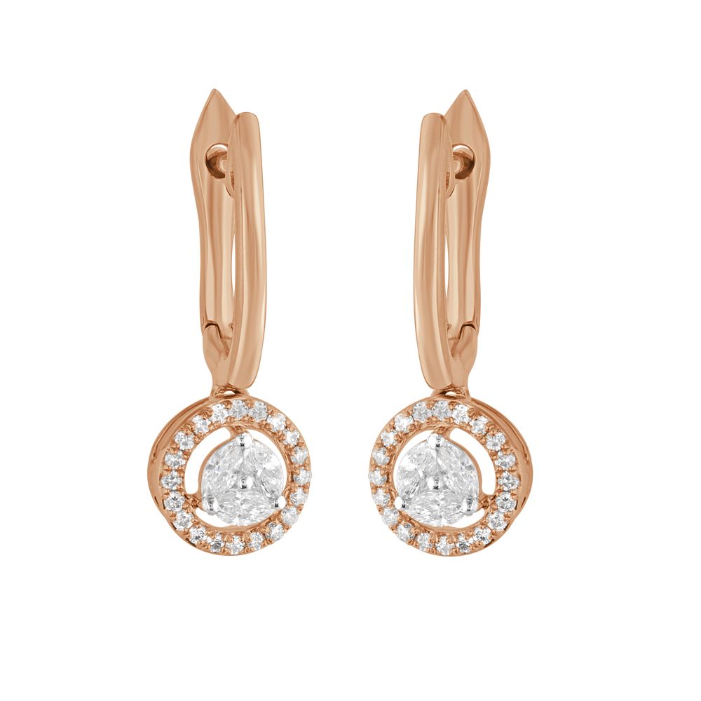 Elegant Diamond Embellished Earrings-Earrings-OER23I79-D300X0B