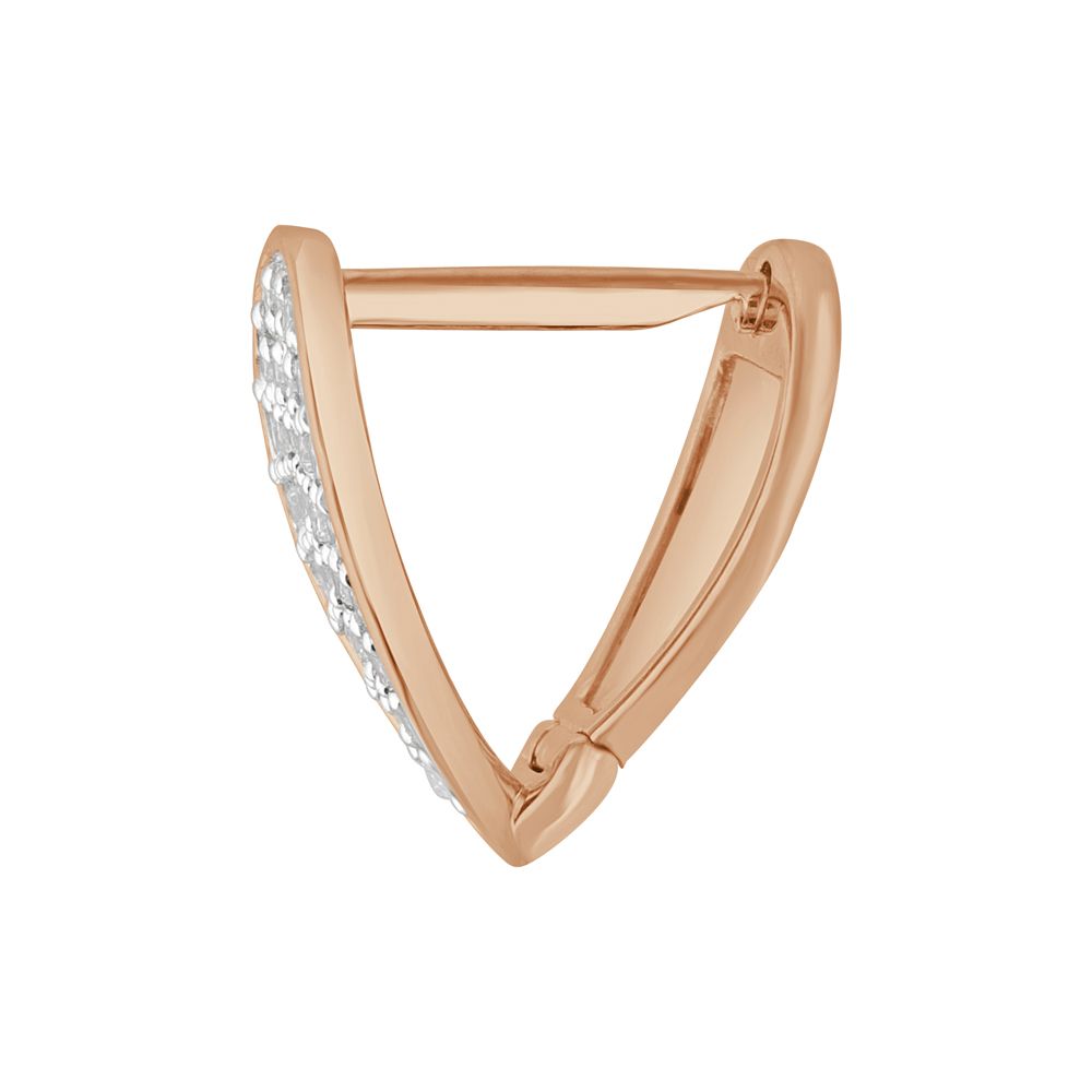 Leaf Design Diamond Earrings-Earrings-OER23I84-D400X0B