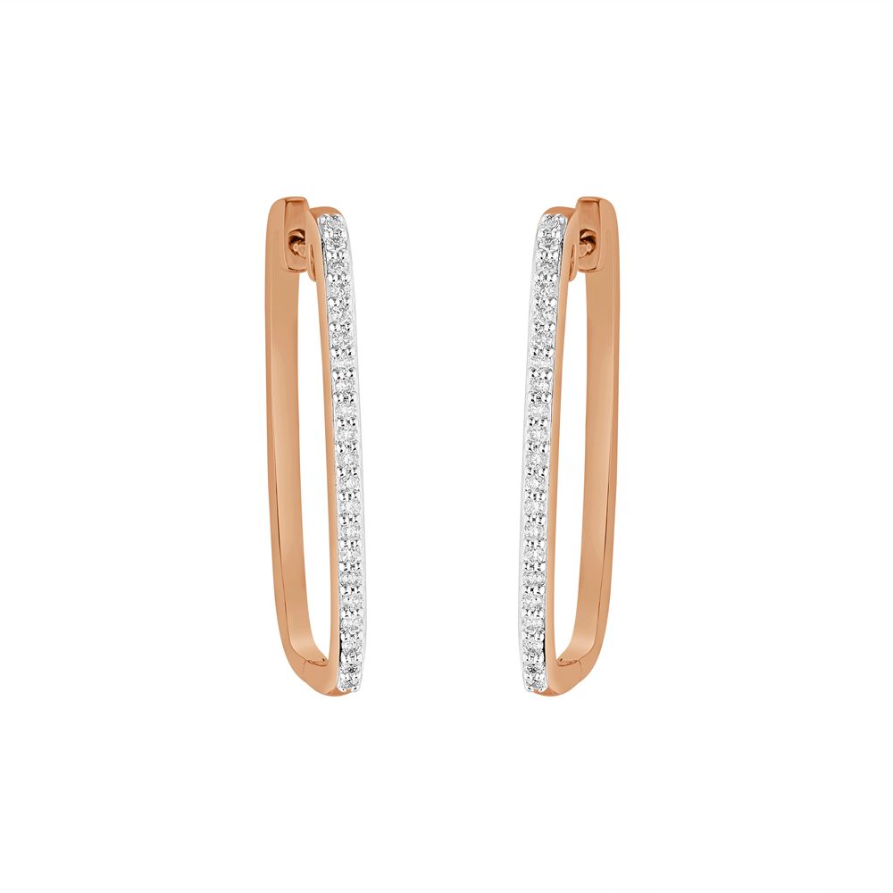 Geometric Design Diamond Hoops-Earrings-OER23I85-D400X0B
