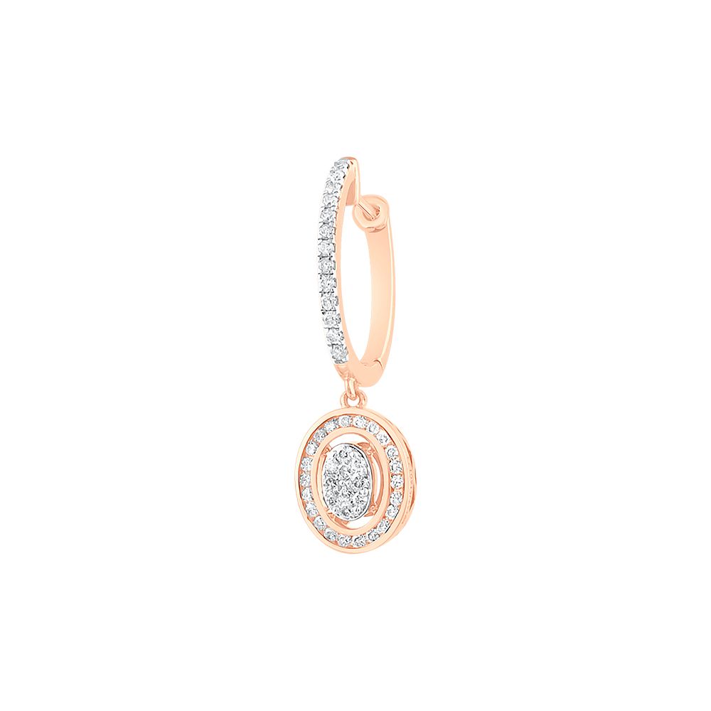 Enchanting Rose Gold and Diamond Earrings-Earrings-OER23I91-D400X0B