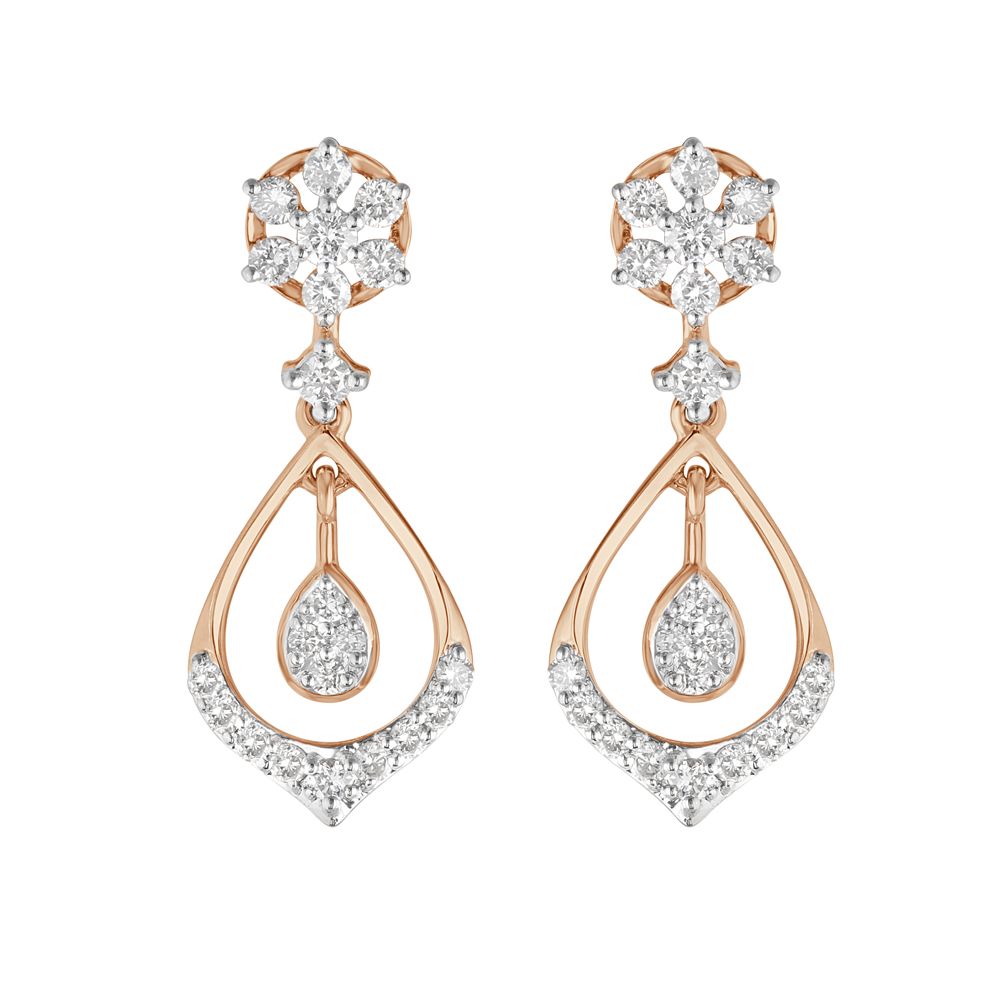 Buy Gorgeous Diamond Drop Earrings OER23I93-D400X0B Online at