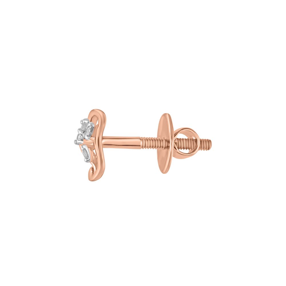 Paisely Design Diamond Studs-Earrings-OER23J13-D900X0C