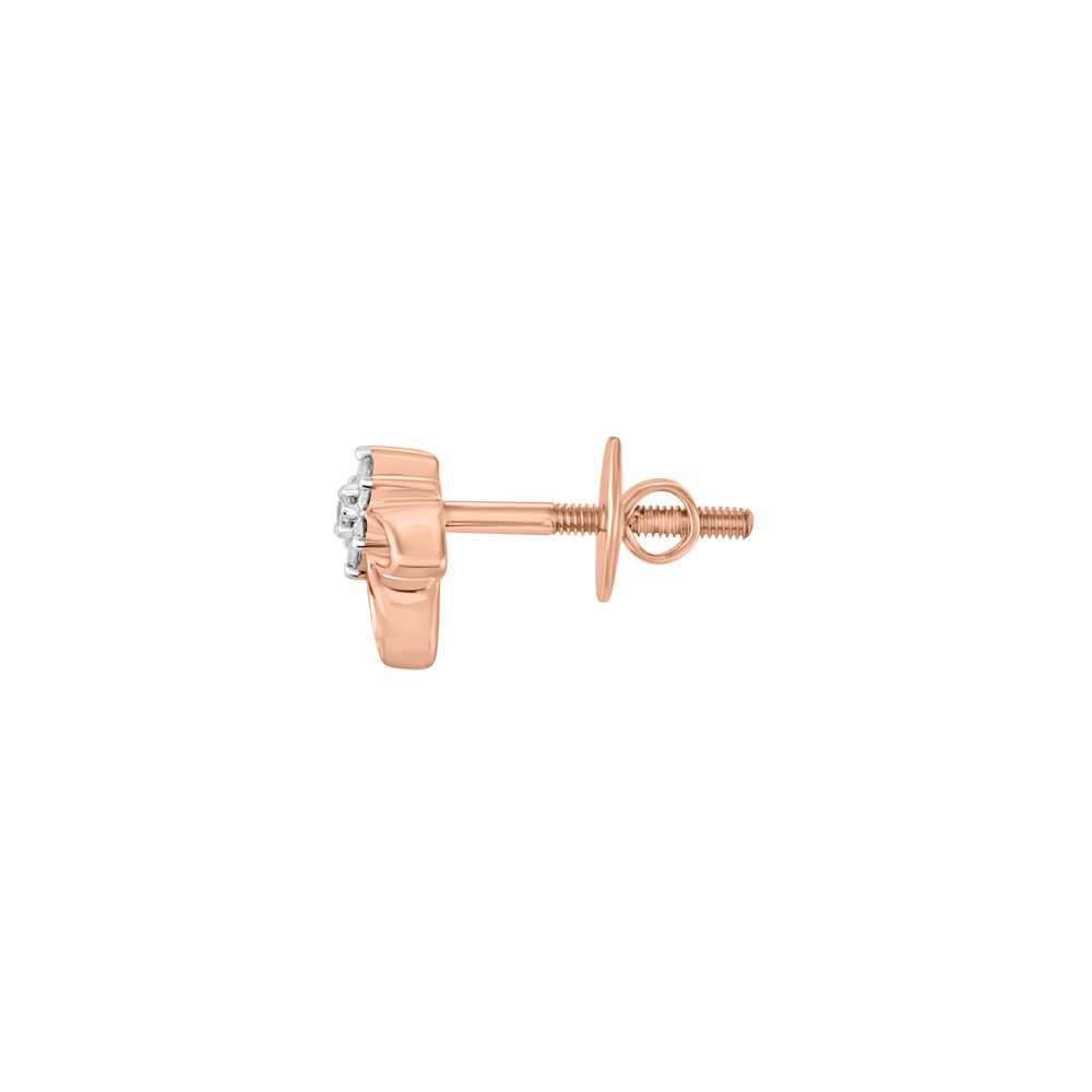 Dainty Floral Rose Gold Studs-Earrings-OER23J15-D900X0C