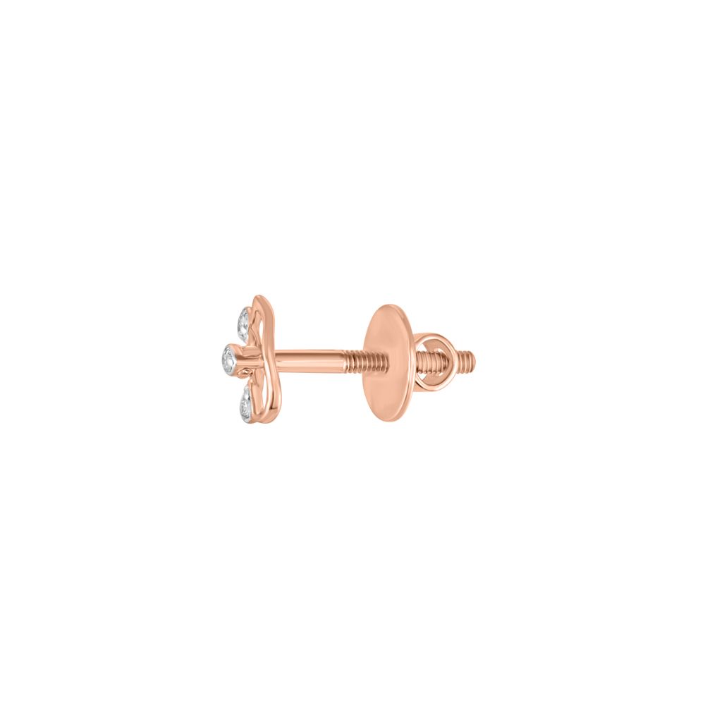 Stylish 14Kt Rose Gold Studs-Earrings-OER23J16-D900X0C