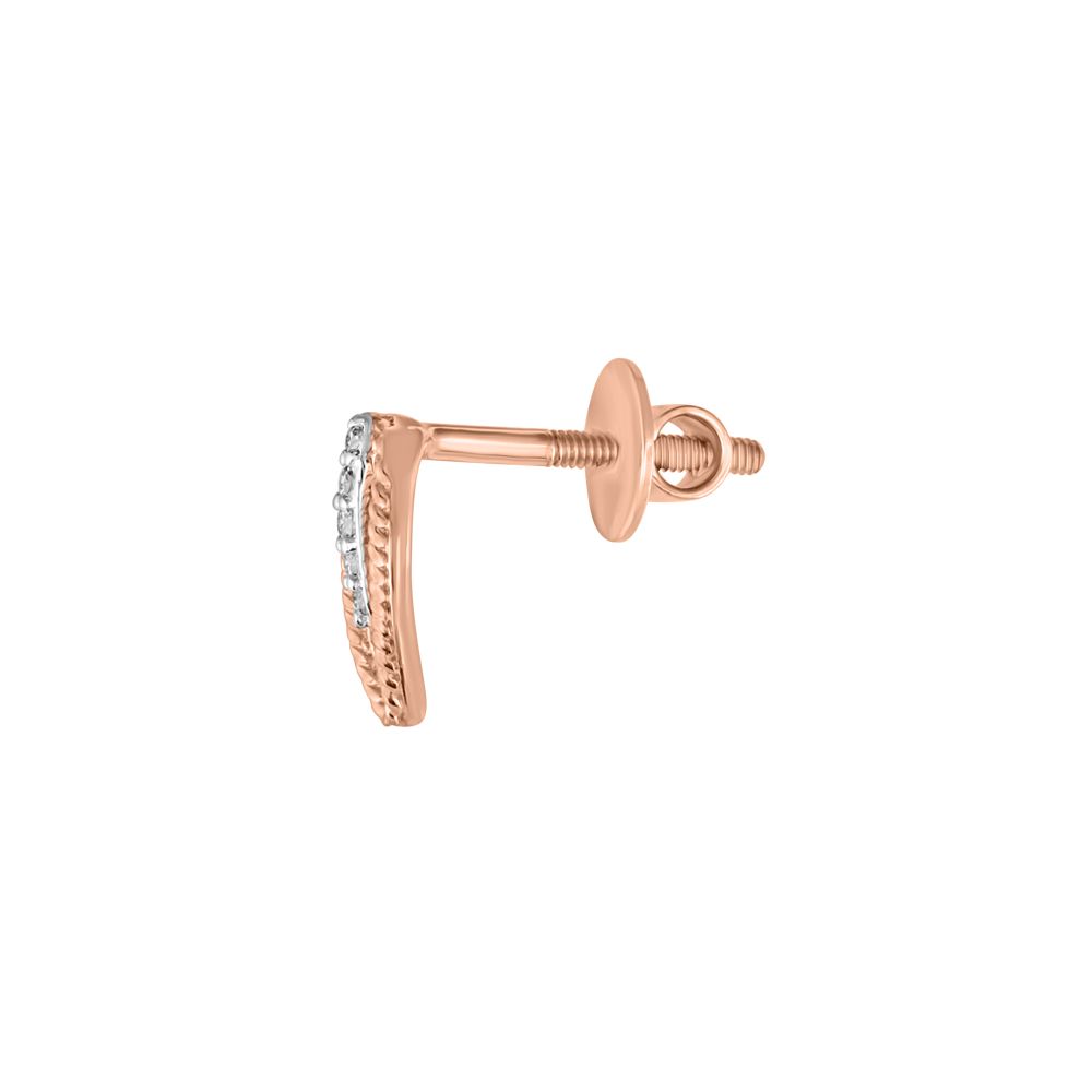 Simple Oval Design Diamond Studs-Earrings-OER23J23-D900X0C