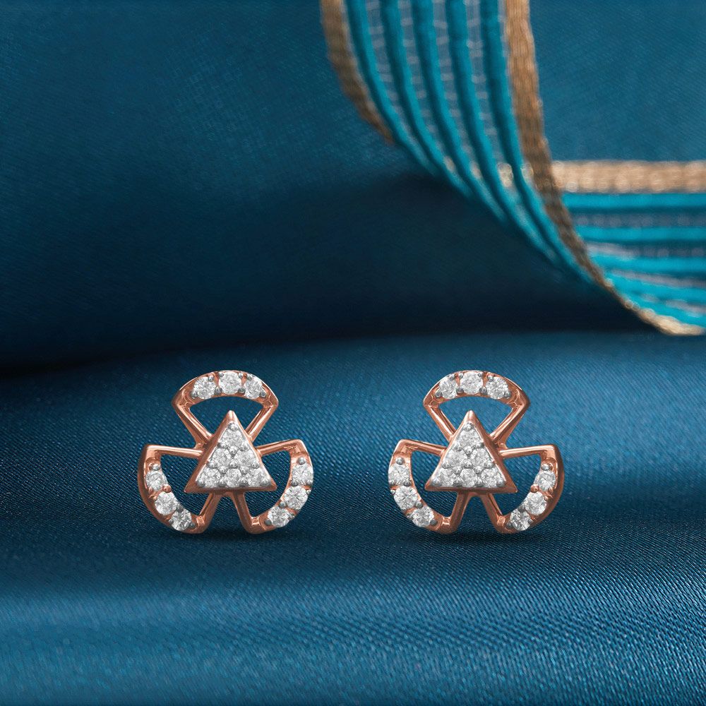 Scintillating Rose Gold Studs-Earrings-OER23J28-D900X0C