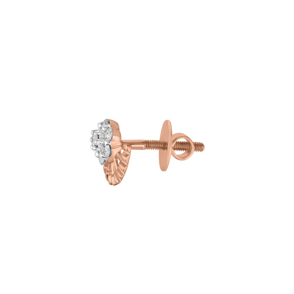Half Moon Design Diamond Studs-Earrings-OER23J30-D900X0C