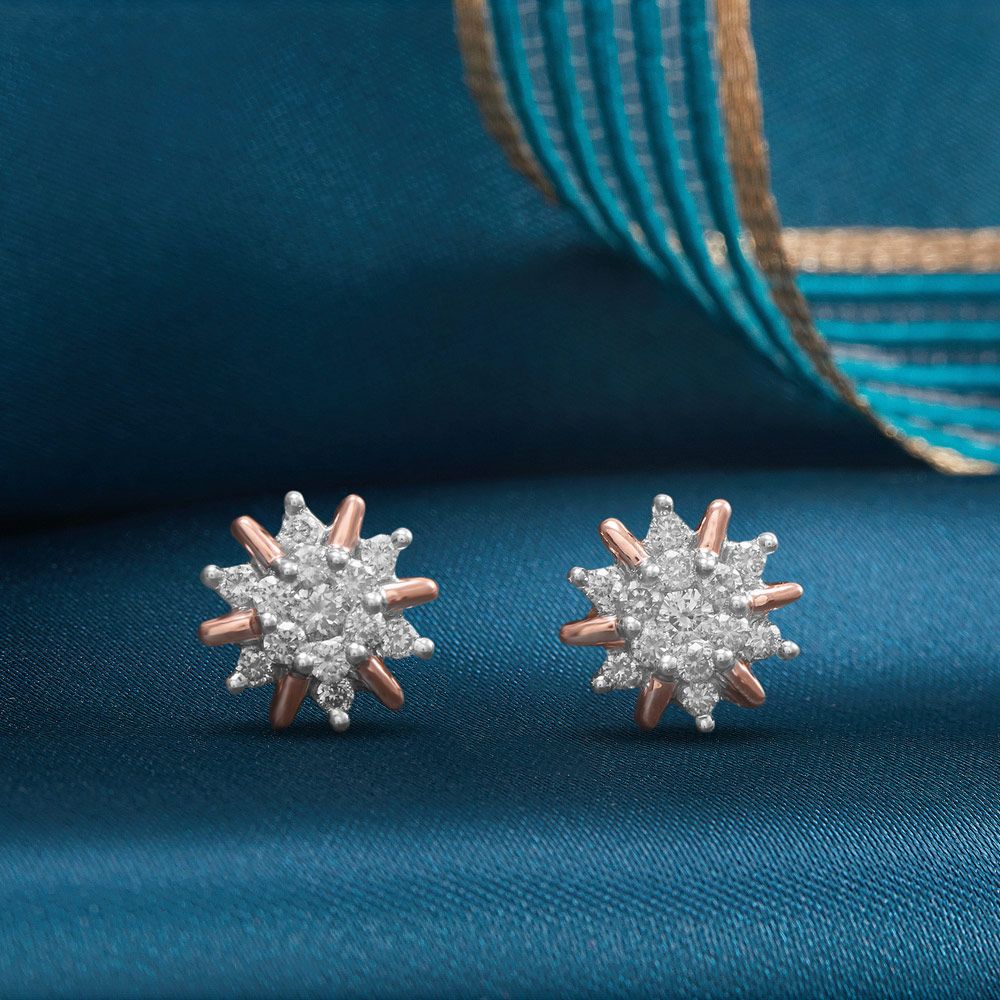 Classic Diamond Cluster Studs-Earrings-OER23J31-D900X0C