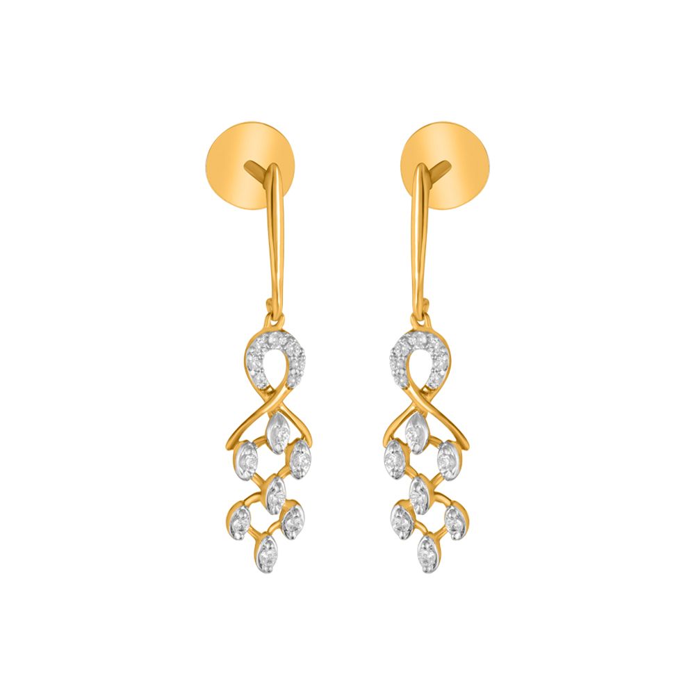 Stunning Diamond Drop Earrings-Earrings-OER23J33-D900R0C
