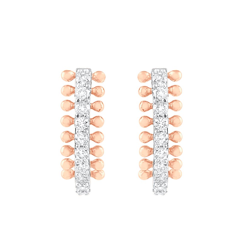 Chic Diamond Hoop Earrings-Earrings-OER23J35-D900X0C