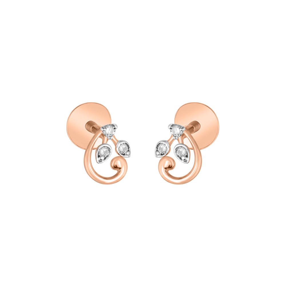 Goemetric Design Diamond Studs-Earrings-OER23J39-D900R0C
