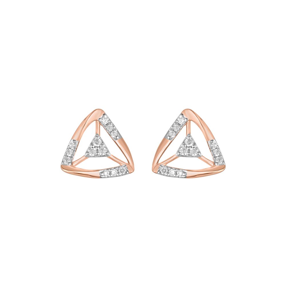 Delicate Triangle Diamond Studs-Earrings-OER23J40-D900X0C